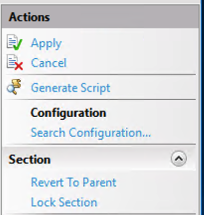 Screenshot of Apply action